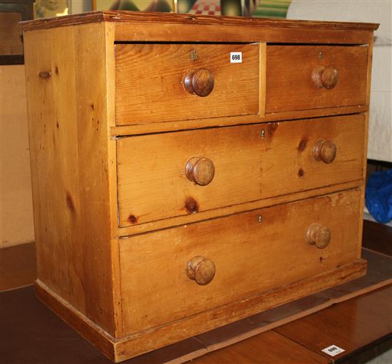 Pine four-drawer chest